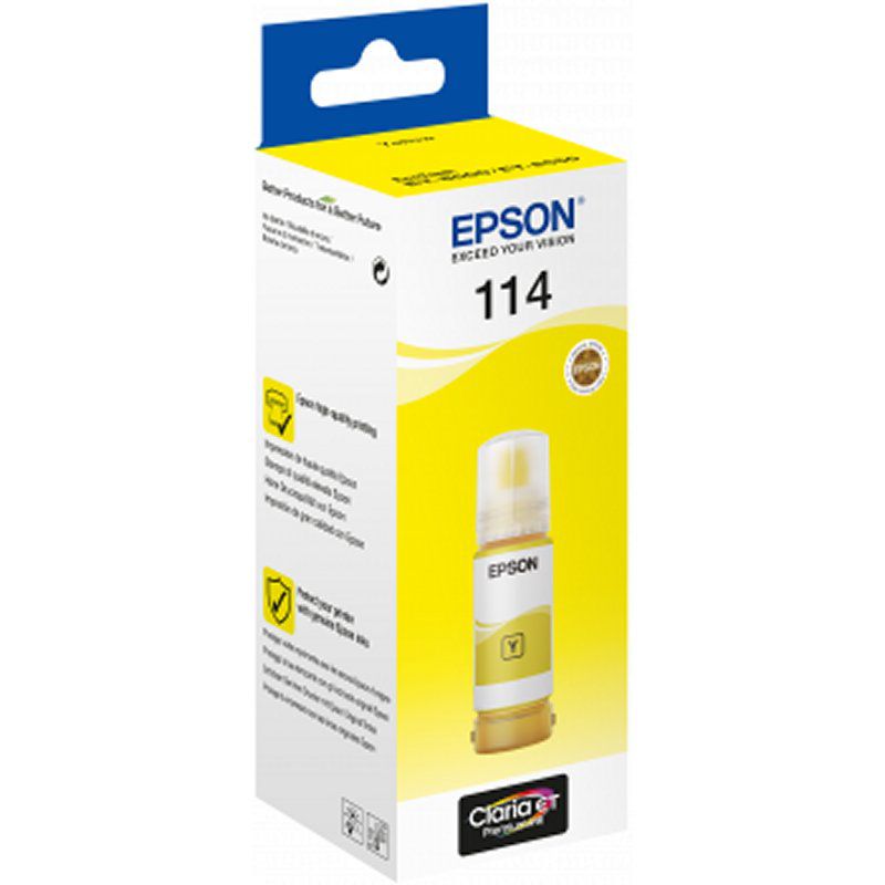 Epson Botella Tinta Ecotank 114 Amarillo 70ml